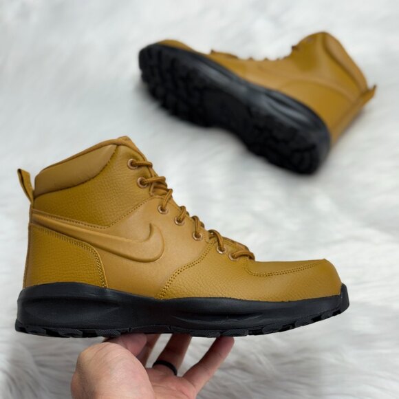Nike Manoa Leather Wheat GS Shoes BQ5372-700 NEW Multi Sz